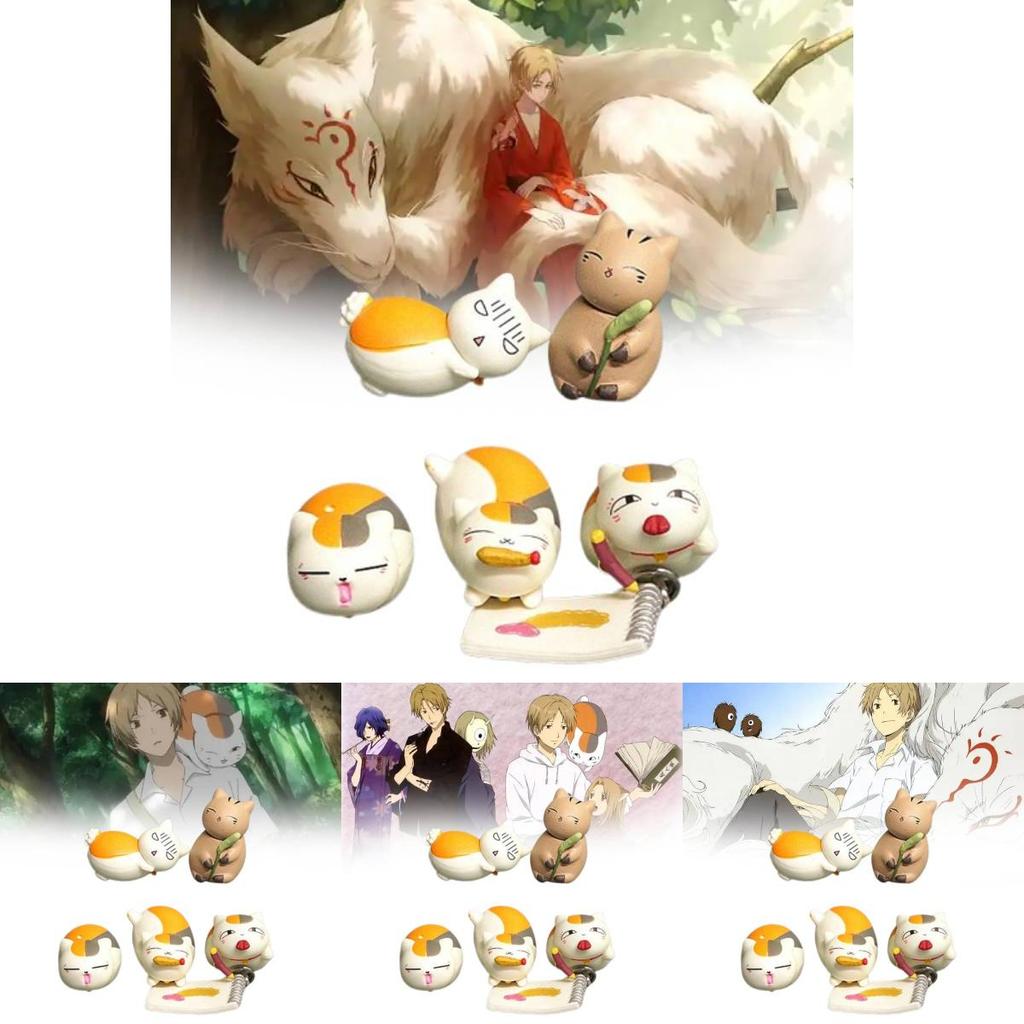 Delightful Natsume's Book Of Friends Cat Teacher Pvc Action Figures Set Of Five For Collectors