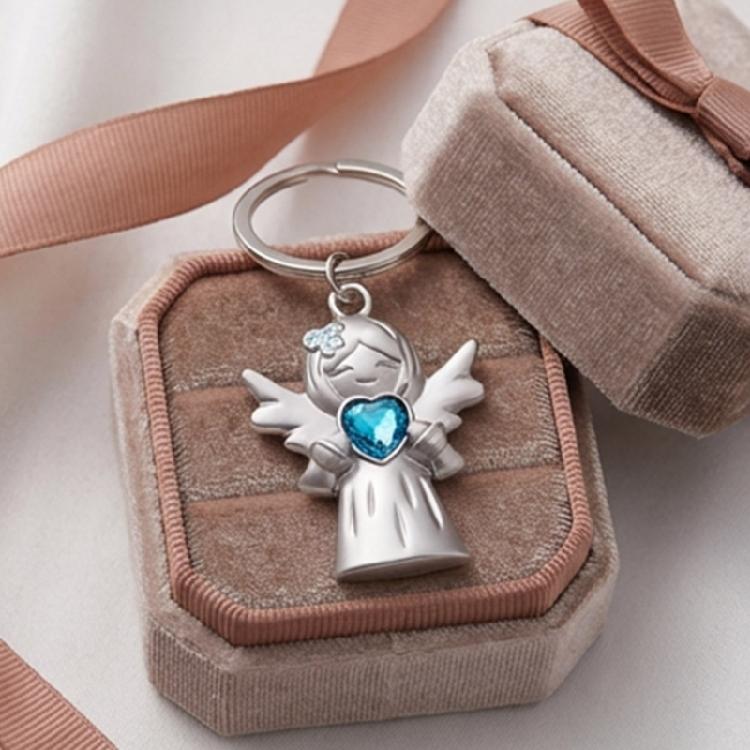 Alloy Angel Keychain Decorative Charm For Keys Or Bags Featuring Heart Symbol Luck Ideal Present