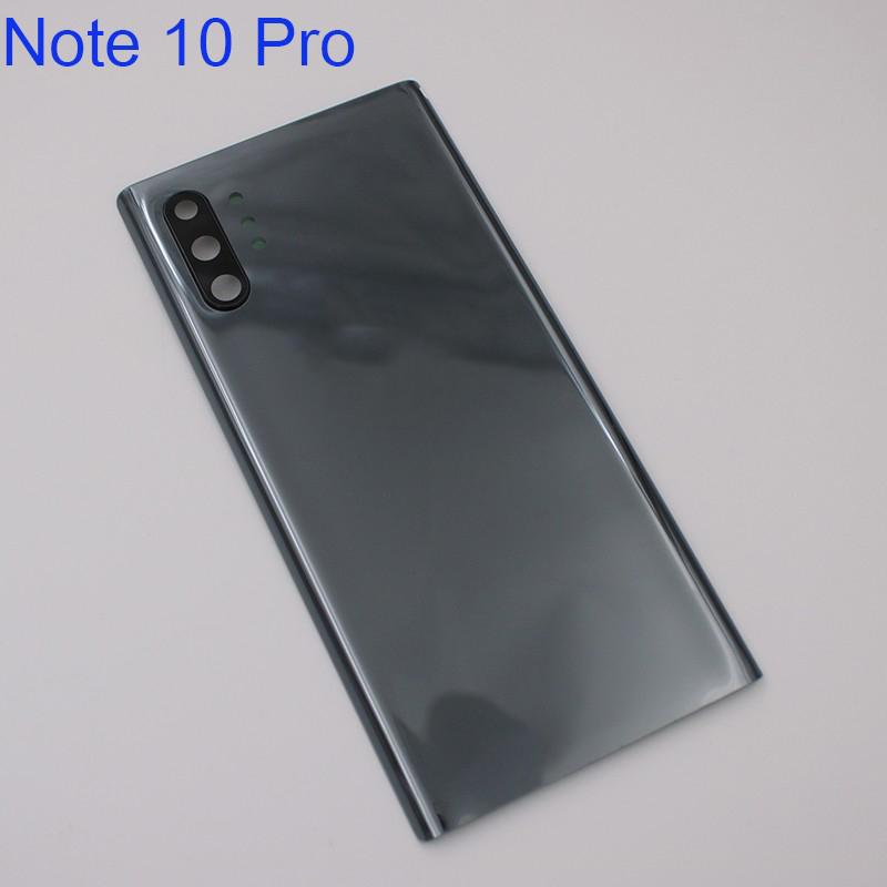 Back Battery Cover For Samsung Galaxy Note 10 Plus N975 N970F Glass Rear Door Housing Cover Replacement With Camera Lens Glue