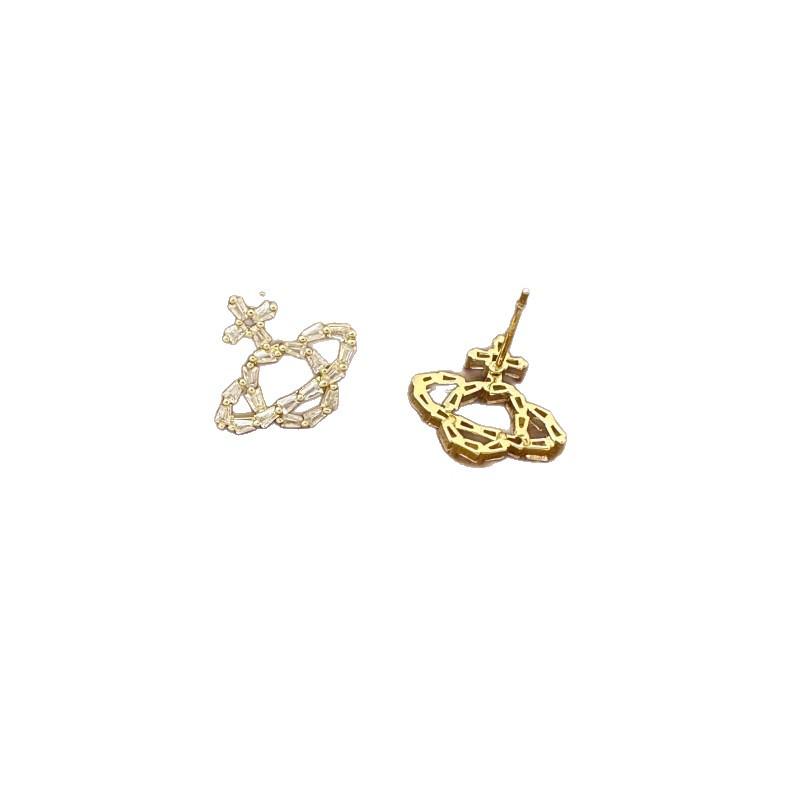Stylish Zirconia Planet Stud Earrings: Luxe & Versatile Women's Jewelry