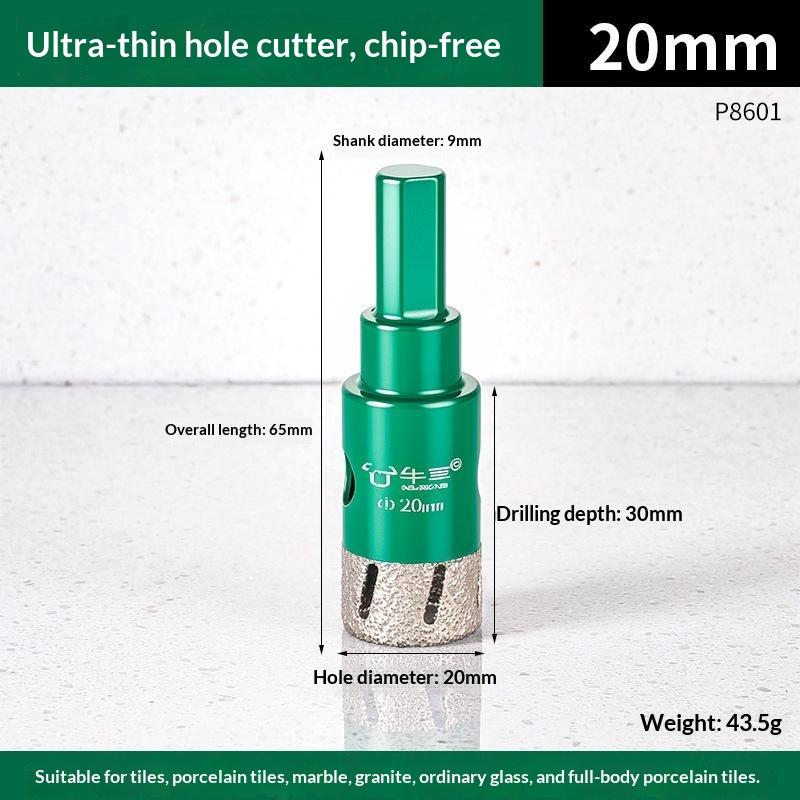 1Pcs 45 Steel Material Quick Drilling Dry Drill Hole Opener Special Tile Hole Saw Thickened Body Brazed Tip Ceramic Drill Bit