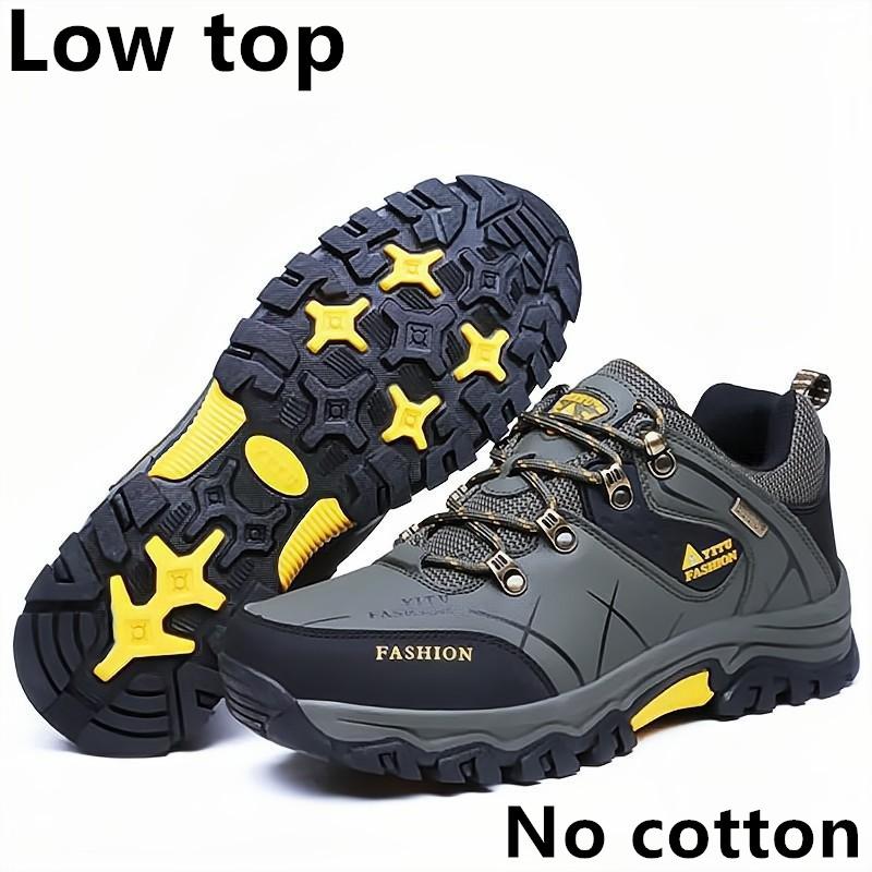 Men's Sneakers Mountaineering Boots Waterproof Leather Hiking Boots Warm Winter Shoes for Men Snow Boots Outdoor Trekking Shoes