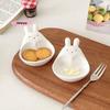Mini Cute Goose Rabbit Shaped Plastic Cream Bowls Adorable Tableware for Afternoon Tea Food Serving Dish Household Decor