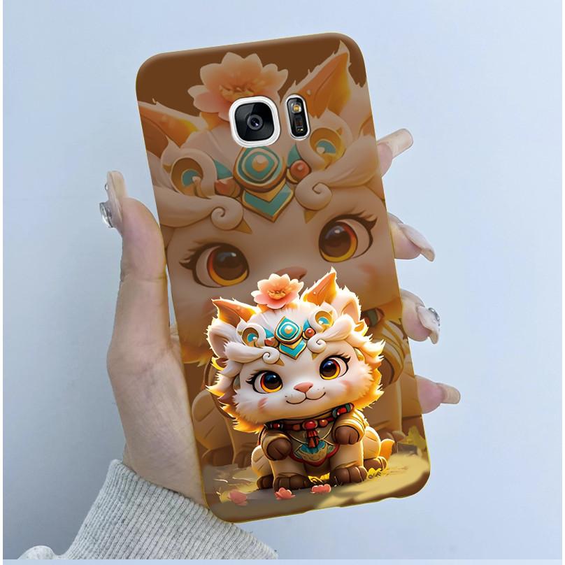 For Samsung Galaxy S7 S7Edge Case Soft TPU Silicone Cover Cute Astronaut Panda Phone Case For Samsung S7 S 7 Edge Coque Funda