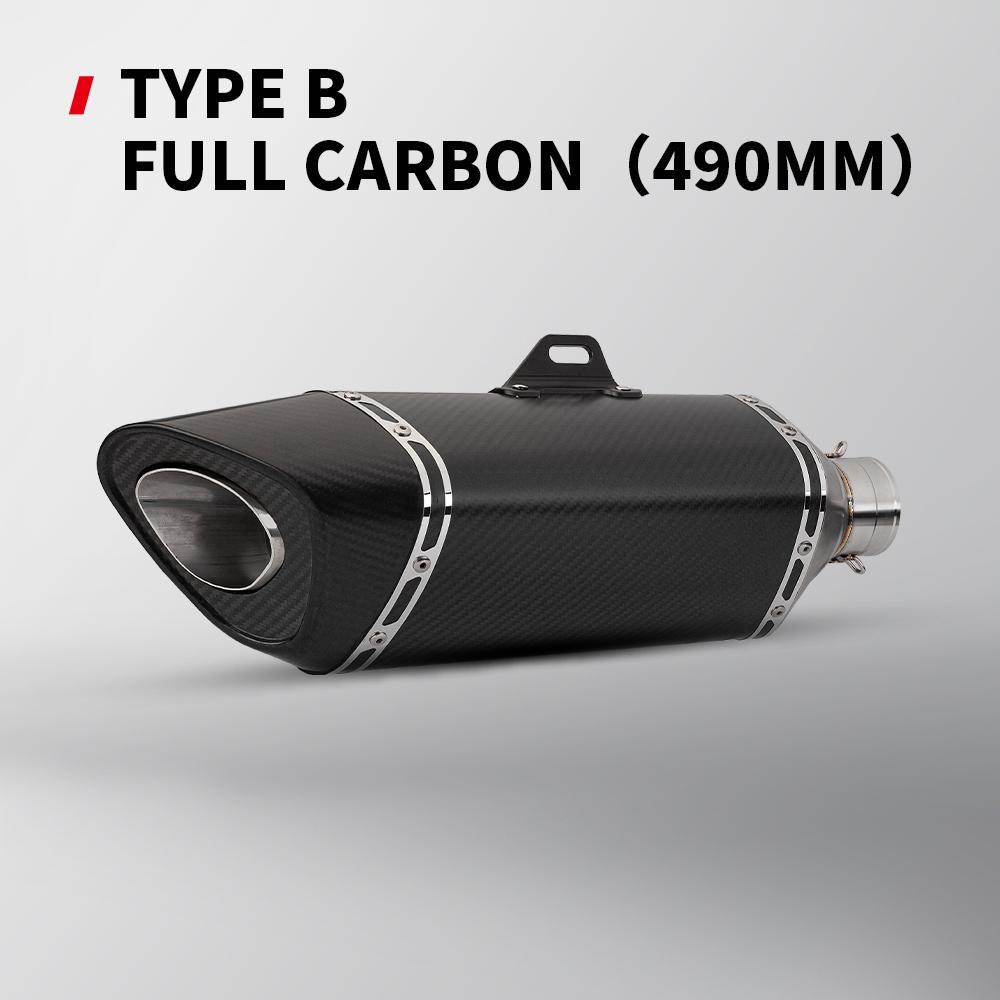 51mm Universal Motorcycle R11 Exhaust Pipe Muffler with Db Killer for Pcx 125 150 C650gt Tmx530 Cb500 590MM 490MM