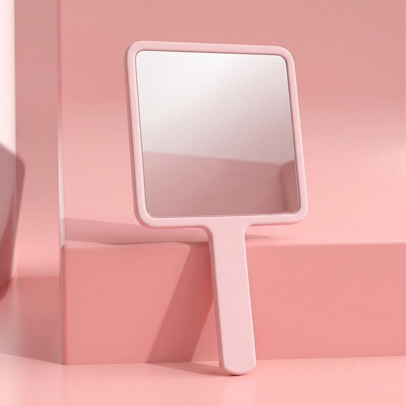 Customizable Single-Sided Handheld Makeup Mirror with Handle