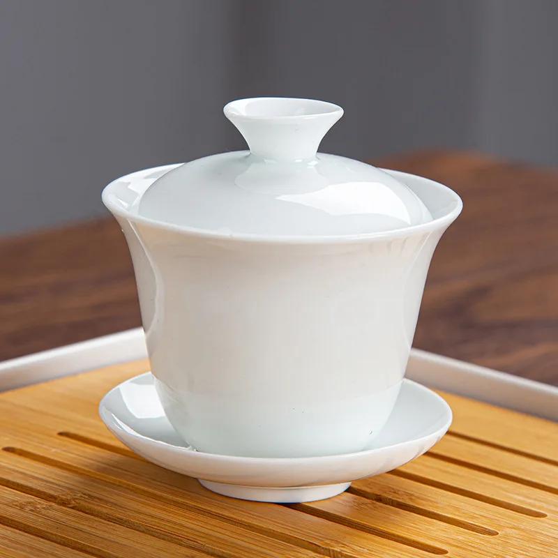 New Drinkware Set Chinese Kung Fu Travel Tea Set Ceramic Portable Teacup Porcelain Gaiwan Tea Cup Mug of Tea Ceremony Teapot