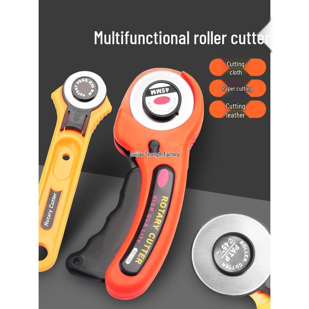 Rotary Fabric & Craft Knife - Precision Blade for Cutting Fabric, Paper, Boxes, Wallpaper & Crafts