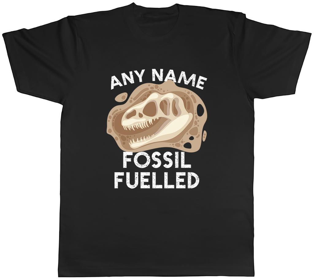 Personalised Fossil Feulled Paleontology Dinosaur Unisexs TShirt Tee Gift Top