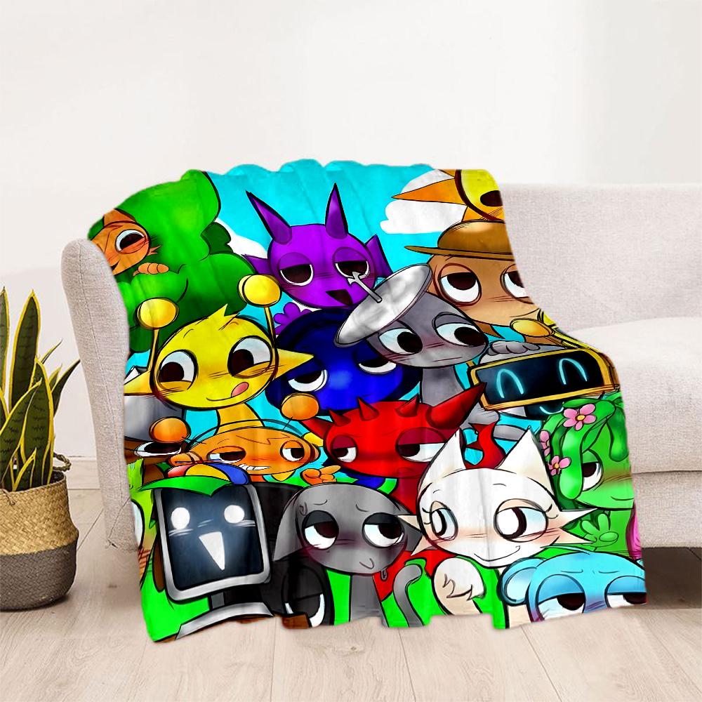 Rainbow Friends Adventure Flannel Blanket-Soft and Suitable for Sofas,Beds,Offices,Travel,All Seasons,Great Gift for Holidays and Birthdays.