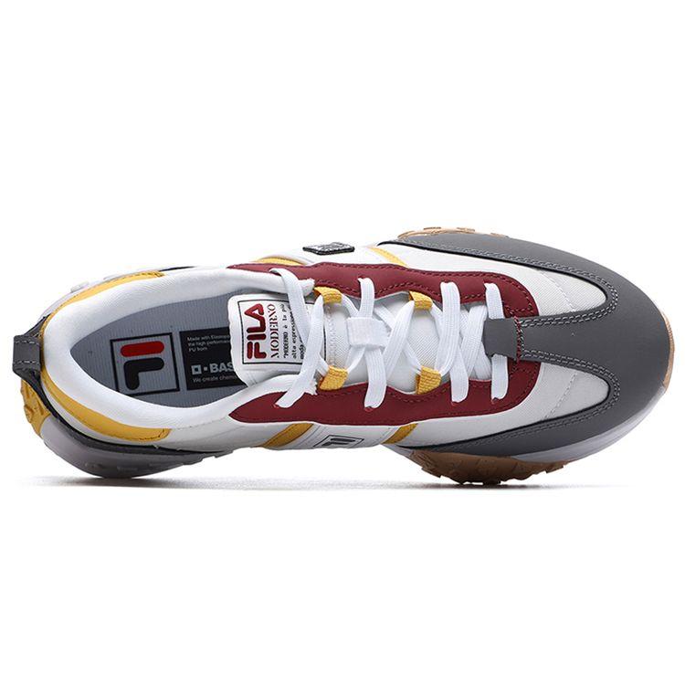 FILA Brick Fabric Synthetic Leather Two-Layer Cowhide Comfortable Sports Low-Top Lifestyle Shoes Women sneaker Gray F12W211119FNQ
