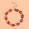 Creative Strawberry Bracelet Cute Fruit Bangle for Women's Jewelry Gift