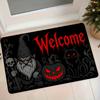 Dark Halloween Welcome Doormat, Flannel Entrance Door Mat, Home Foyer Anti-Slip Water-Absorbing Dust-Trapping Mat 1pc