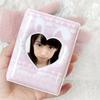 Pink Love Bow Card Album PVC with 16 Internal Pages Photocard Binder Collectible Card Album 3 Inch Mini Idol Card Collect Book