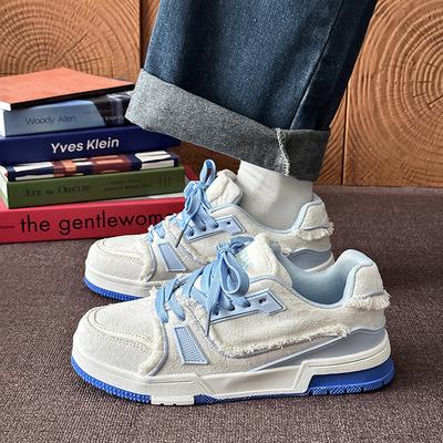 Men's Board Shoes Outdoor Casual Sports Walking Shoes Anti-slip Breathable Vulcanized Shoes Thick Sole Student Shoes