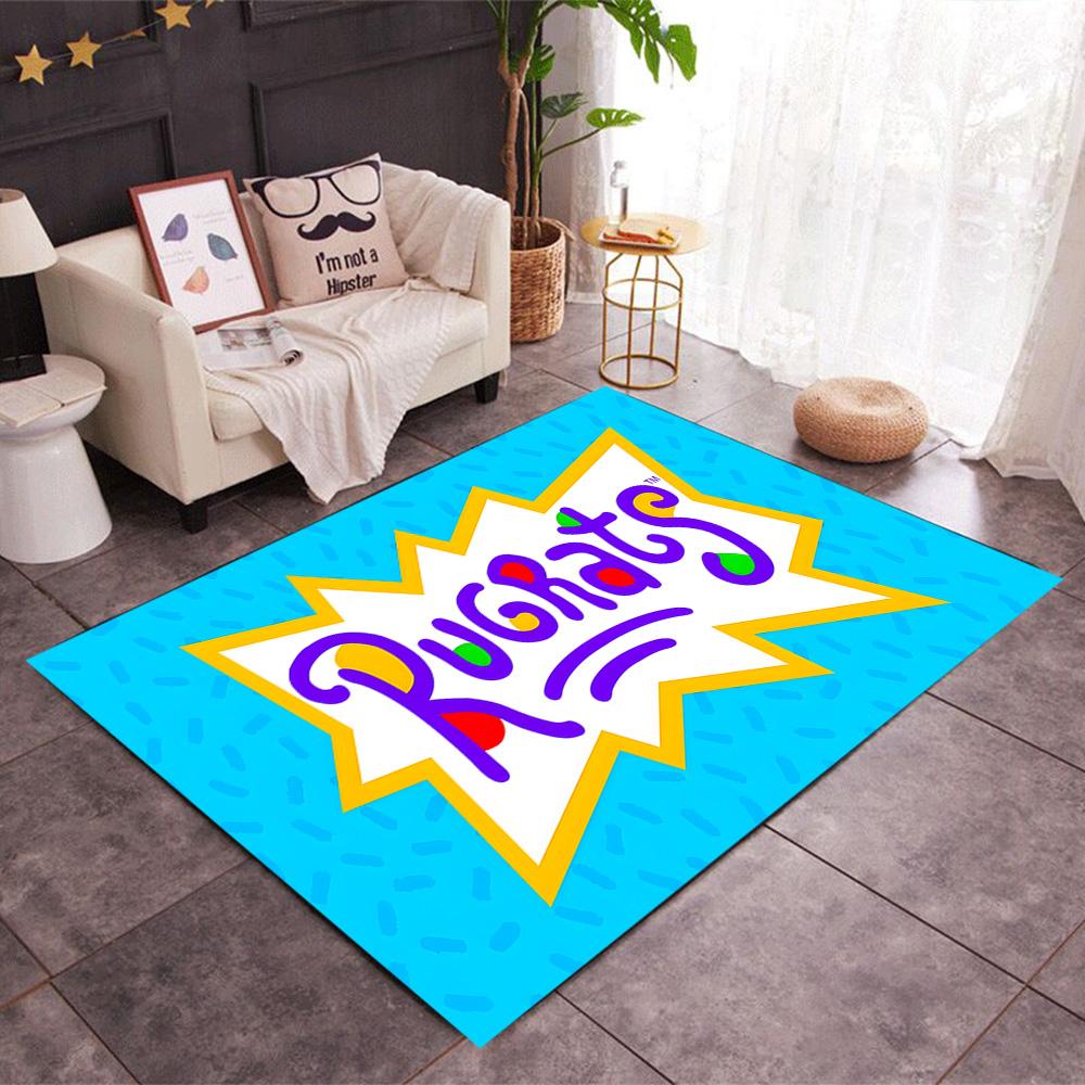 Rugrats: Playtime Chaos Themed Anti-Slip Rugs - Polyester Home Decor, Suitable for Bedrooms, Living Rooms, Doorways, Studios, and Decorations