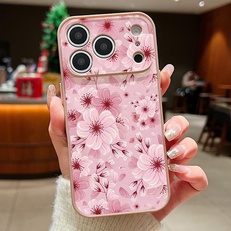 Full Screen Peach Blossoms Case For iPhone 17 Pro Max Magnetic For Magsafe Skin Feeling Cover For iPhone 16 15 14 13 Pro Max