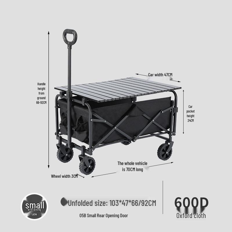 Portable Foldable Outdoor Camping and Shopping Cart with Large Capacity