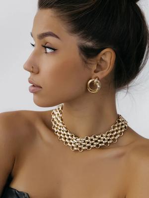 Thick Chain Clavicle Chain Retro Metal Chain Necklace