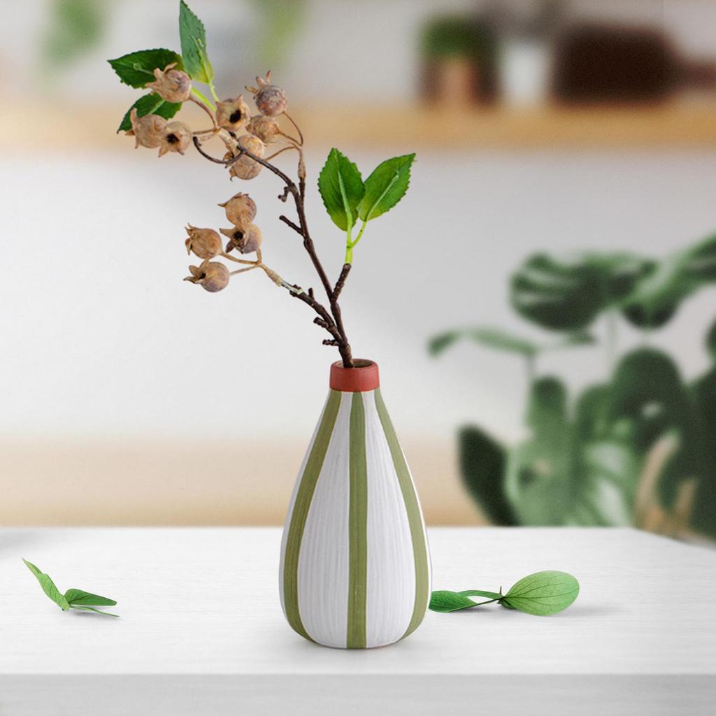 Ceramic Flower Vase Decorative Vase Housewarming Gift Flower Arrangement Modern Geometric Vase for Fireplace Shelf Bedroom