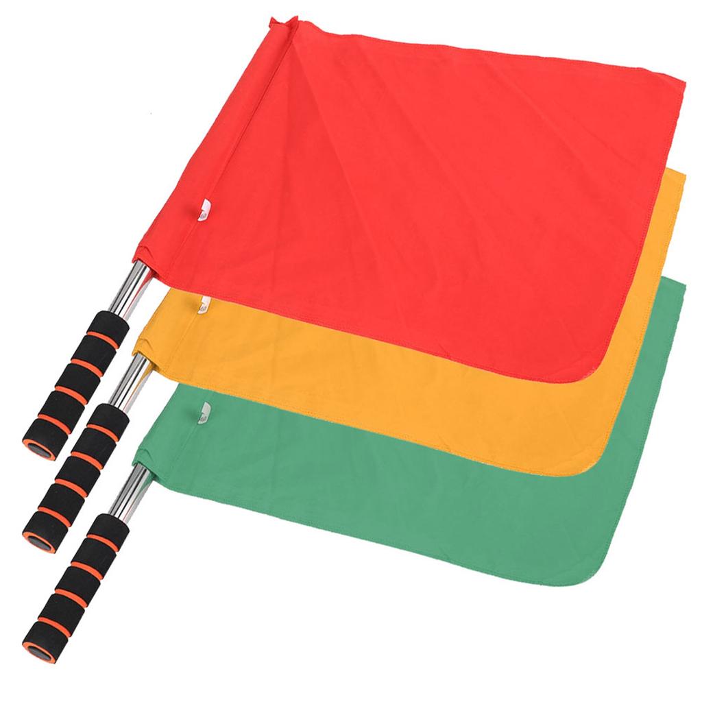 Competition Referee Signal Flag Performance Sports Order Handflag Stainless Steel Flagpole