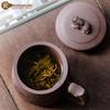 Yixing Zisha Carved Tea Cup with Inner Infuser