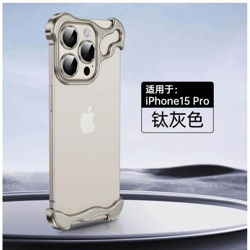 

Подходит для чехла для мобильного телефона Apple 15, креативная металлическая угловая накладка особой формы, защитный чехол для iPhone 14 с защитой от падений и безрамочным покрытием iPhone12
