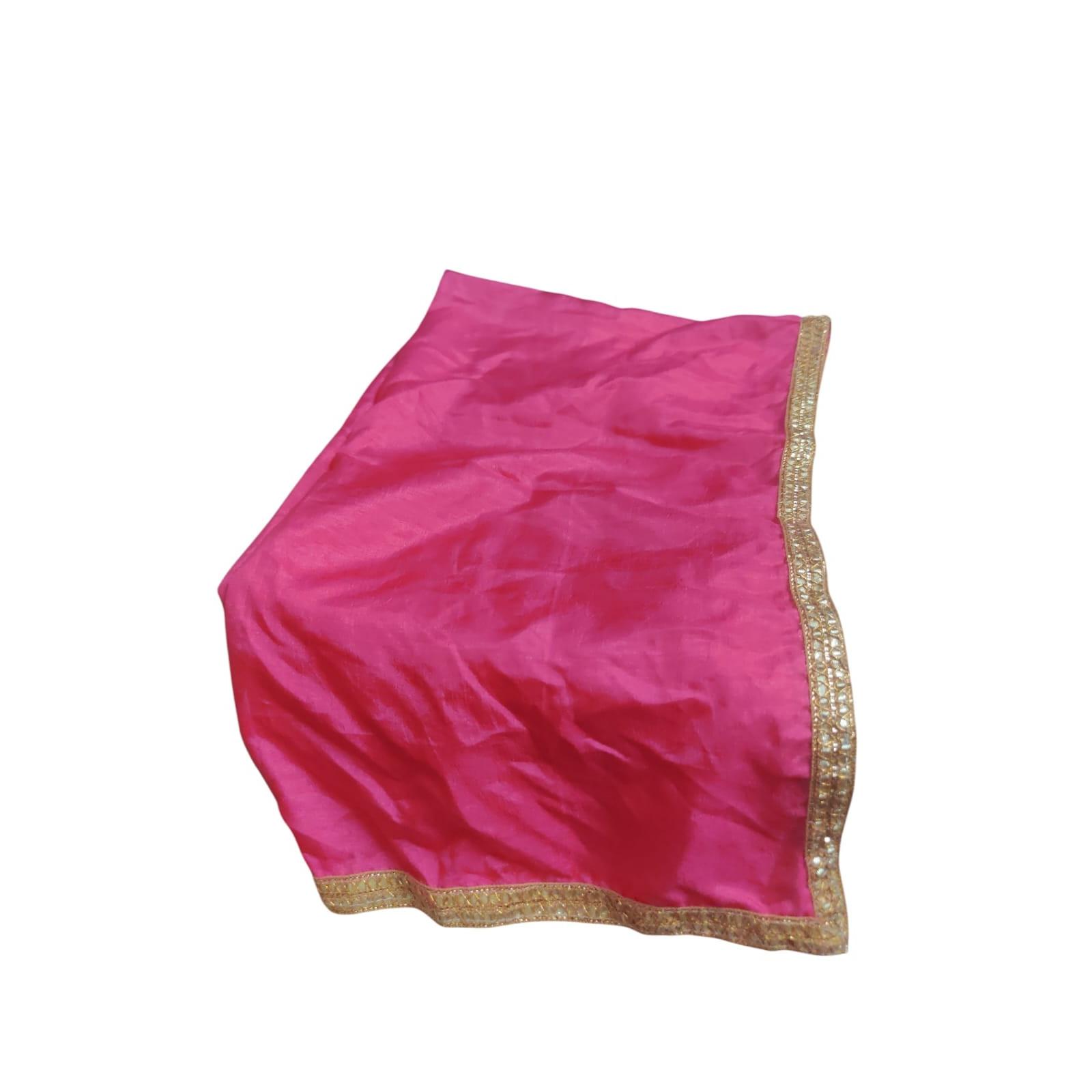 @ Indian Traditional Mata Rani Chunni Dupatta Pink Color For Pooja UKZQ421 50%off