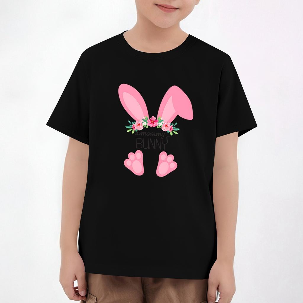 Easter Children's Neck Short Sleeve Print Top