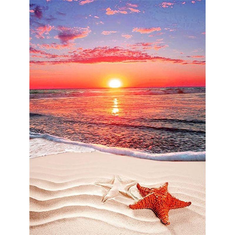 5D Diy Full Round Drill Diamond Painting Cross Stitch Heart Shape Landscape Diamond Embroidery Home Decor Gift