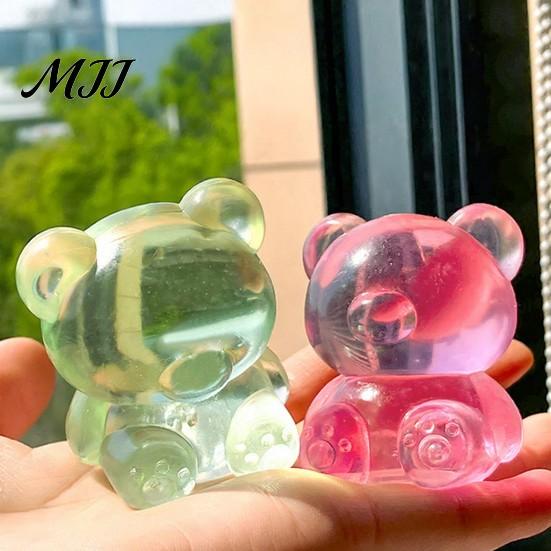 TPR Stressball 1/4 Stück Mini Klarer Bär Kneten Linderung Sitzend Sensorisch Fidget Angstlösend Zuckerball Konzentrationshilfe Dekompression Tier Quetschen