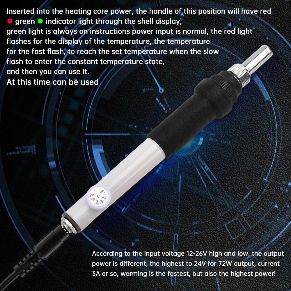 DC 12-26V T12 Handle Portable Welding Table Handle Adjustable Temperature Household Welding Pen