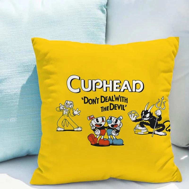 Cushion Covers 45x45 C-cuphead Ornamental Pillows for Living Room Pillowcase 40*40 Fall Decor Lounge Chairs Body Pillow Cover