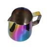 380ml nerezový konvička na napěnění mléka lesklá barevná se špičatým okrajem konvička na napěnění mléka do kávy pro domácí kavárnu