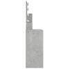 Makeup Table with LED Lighting Concrete Grey 86.5 x 35 x 136 cm