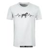 Funny Heartbeat English Bull Terrier Dog T Shirt Men Custom Pattern Cotton Short Sleeve Man Joke Present Tshirt Christmas