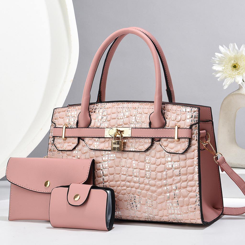 Women's Bag Classic Handbag Crocodile Pattern Mother and Child Bag One Shoulder Messenger Bag Lock