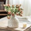 Premium Relief Ceramic Vase Home Soft Decoration Household Ornaments Dried Flowers Flowers Living Room Flower Arrangement