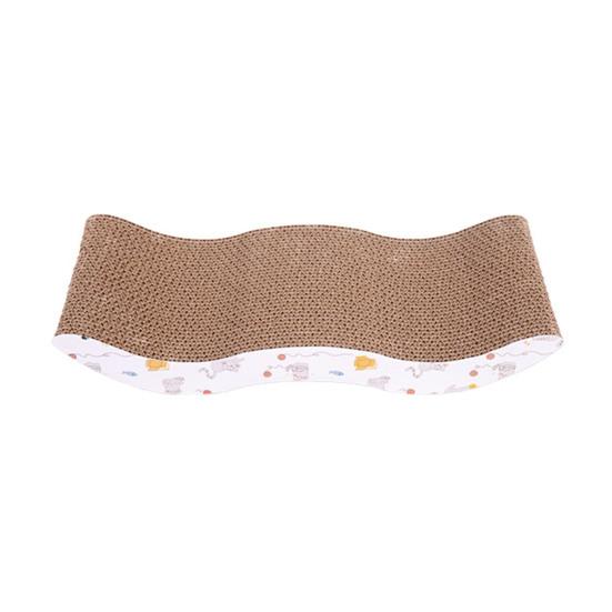Cat Scratching Post No-Shedding High-Density Corrugated Paper Wave Shape Design Household Cat Scratcher