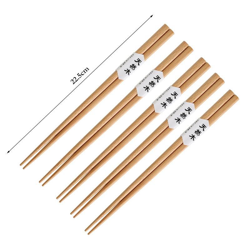 5 Pairs Japanese Sushi Sticks Wooden Chopsticks Set Long Chinese Chopsticks Food Chop Sticks Home Restaurant Kitchen Tableware