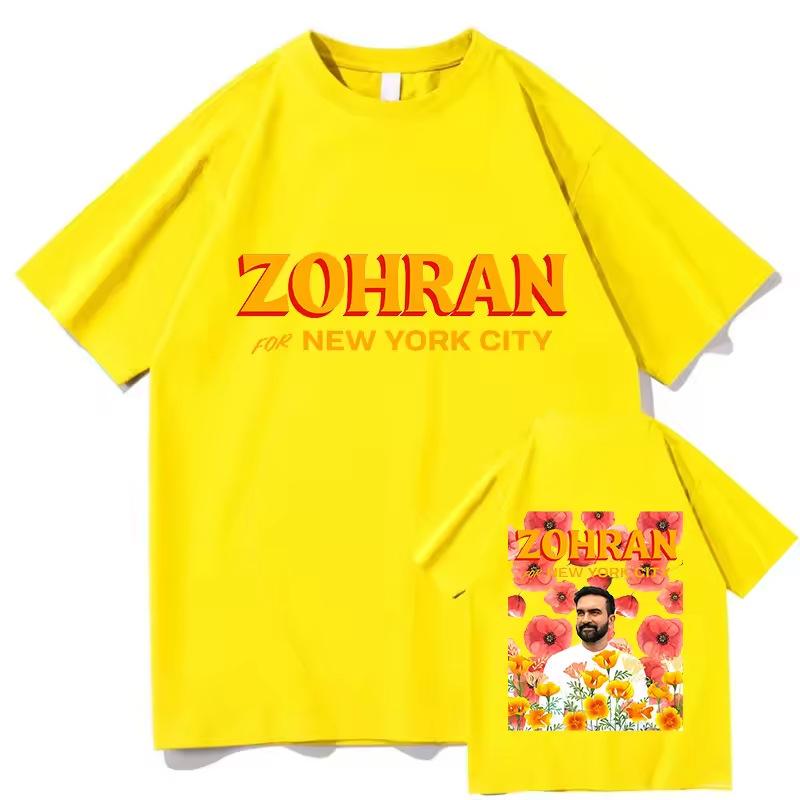 Zohran Mamdani TEES Rapper Graphic Printing Fashion Tshirts Short Sleeve Cotton Unisex Streetwear Hip Hop Men Aesthetic T Shirts