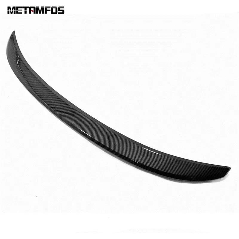 For Ford Focus Sedan -  2024 Carbon Fiber Rear Trunk Roof Lip Spoiler Tail Wing Molding Trim Accessories Car Styling