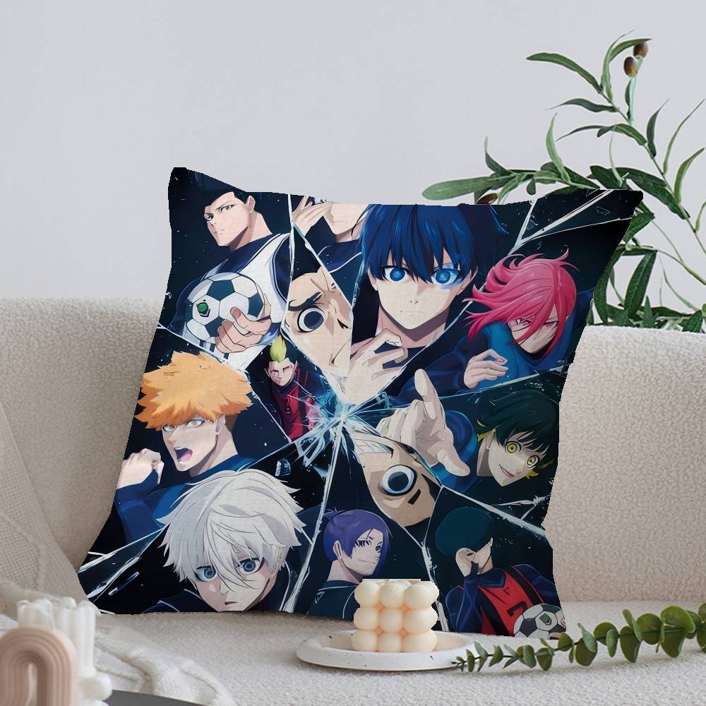 Japan Cartoon Blue Lock Cushion Cover Decorative Pillow Sofa Home Decor Case Pillow Cases