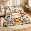Safari Tiere Korallenfleece Decke