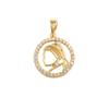 Korean Style Versatile Women's Necklace with Zircon, Gold-Plated Copper Pendant
