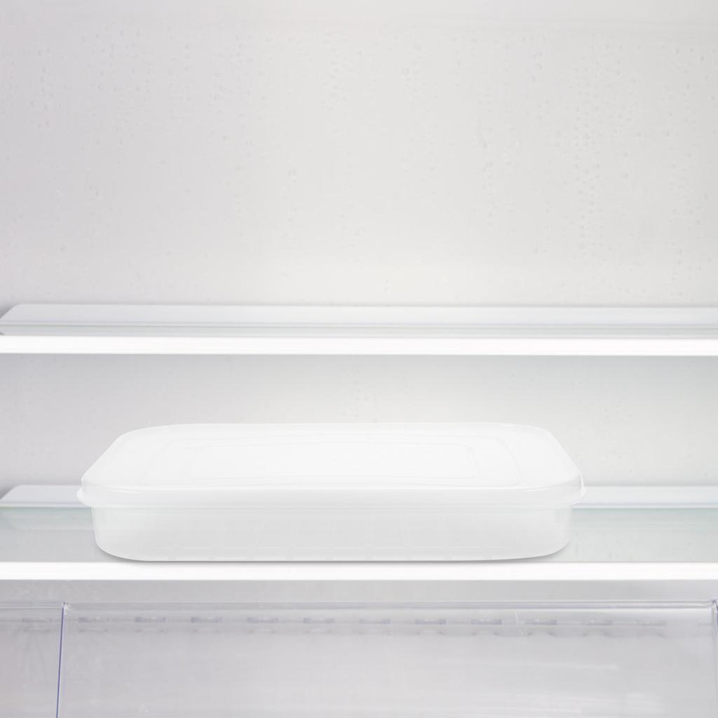 2 Pcs Produzem Caixas Seladas de Bacon Empilháveis Recipientes de Alimentos para Refrigerador com Tampas para Queijo Transparente