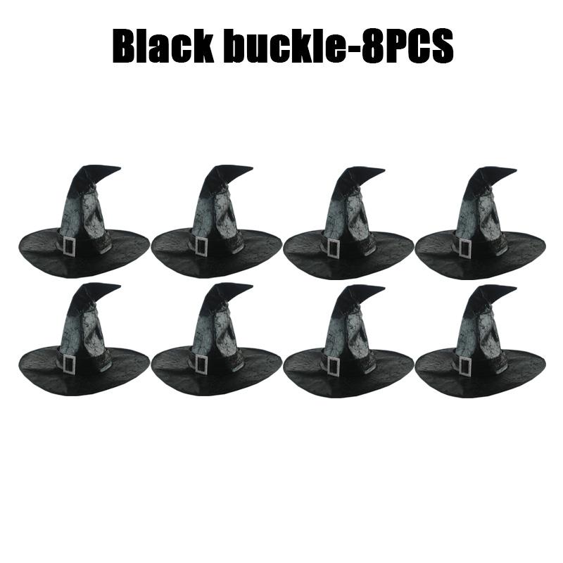 Halloween Folds Witch Wizard Black Hat Party Cosplay Costume Headgear Devil Cap Props Decoration Supplies for Adult Women Men