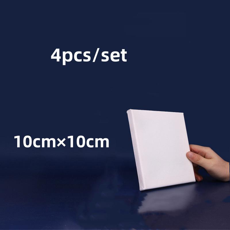 4pcs/set Canvas Boards for Painting 100% Cotton Acid Free Blank Canvas Panels for Oil Paint