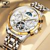 JINSHIDUN Brand Multi-function Automatic Mechanical Watch Tourbillon Men's Watch Men's Watch