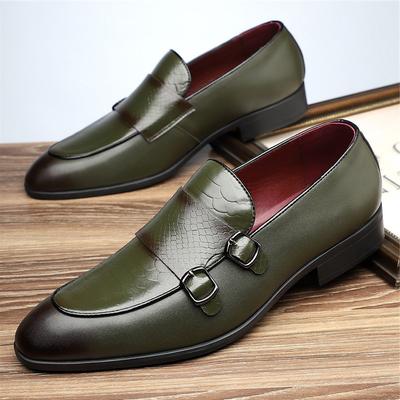 Luxury Designer Monk Strap Loafers New Male Patent Leather Dress Shoes Men Formal Wedding Prom  Prom Loafers Homecoming